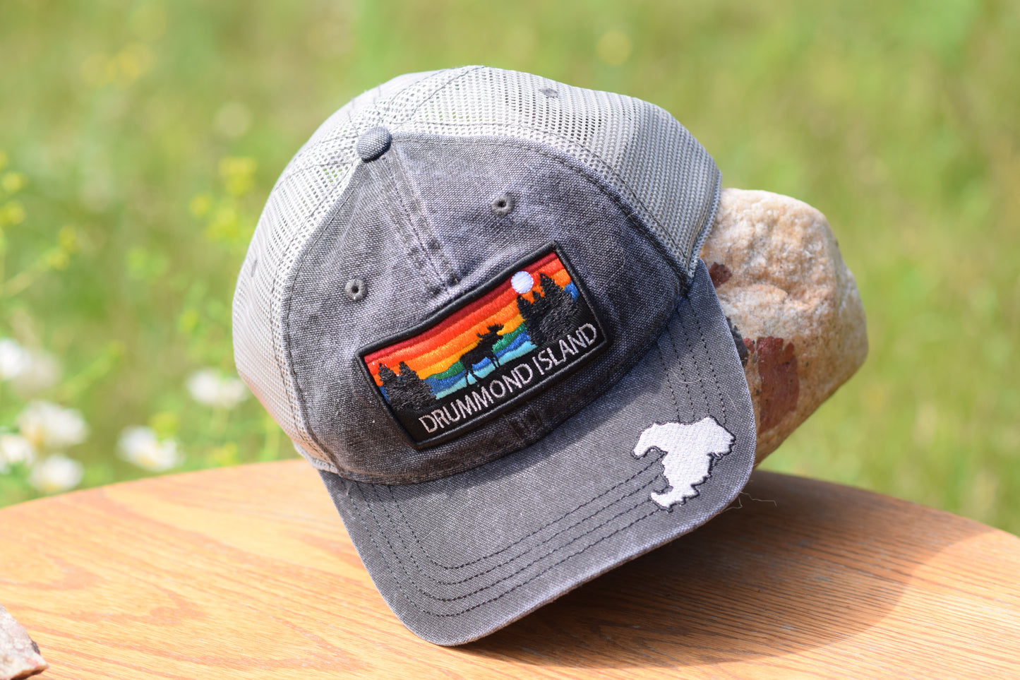 Grey Drummond Island Trucker Hat