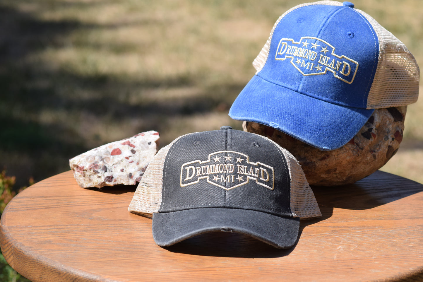 Embroidered DI Star Washed Trucker Cap
