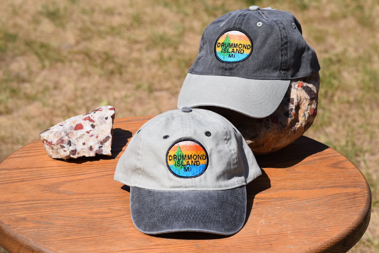 Embroidered Pine Sunset Patch Baseball Cap