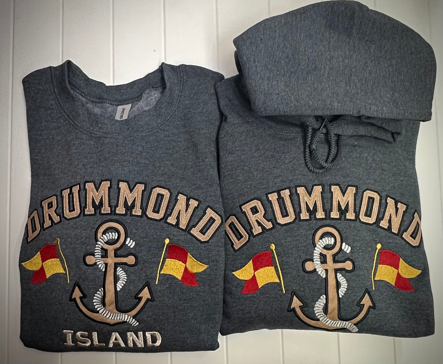 DI Anchor Embossed, Crewneck and Hoodie
