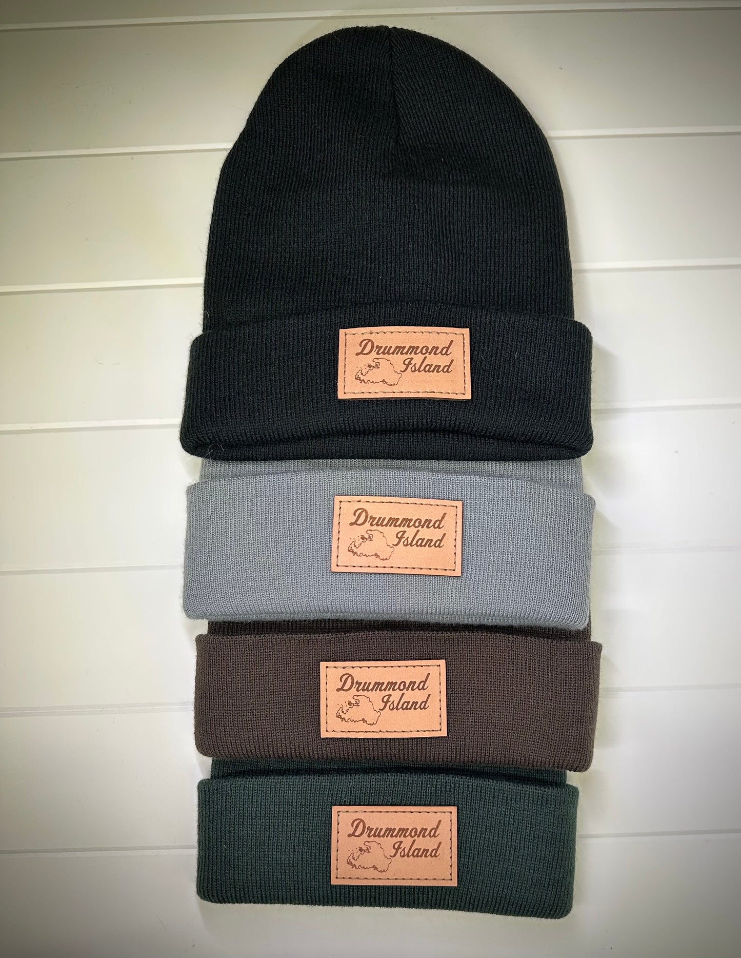 Knit Hat with DI Leather Patch