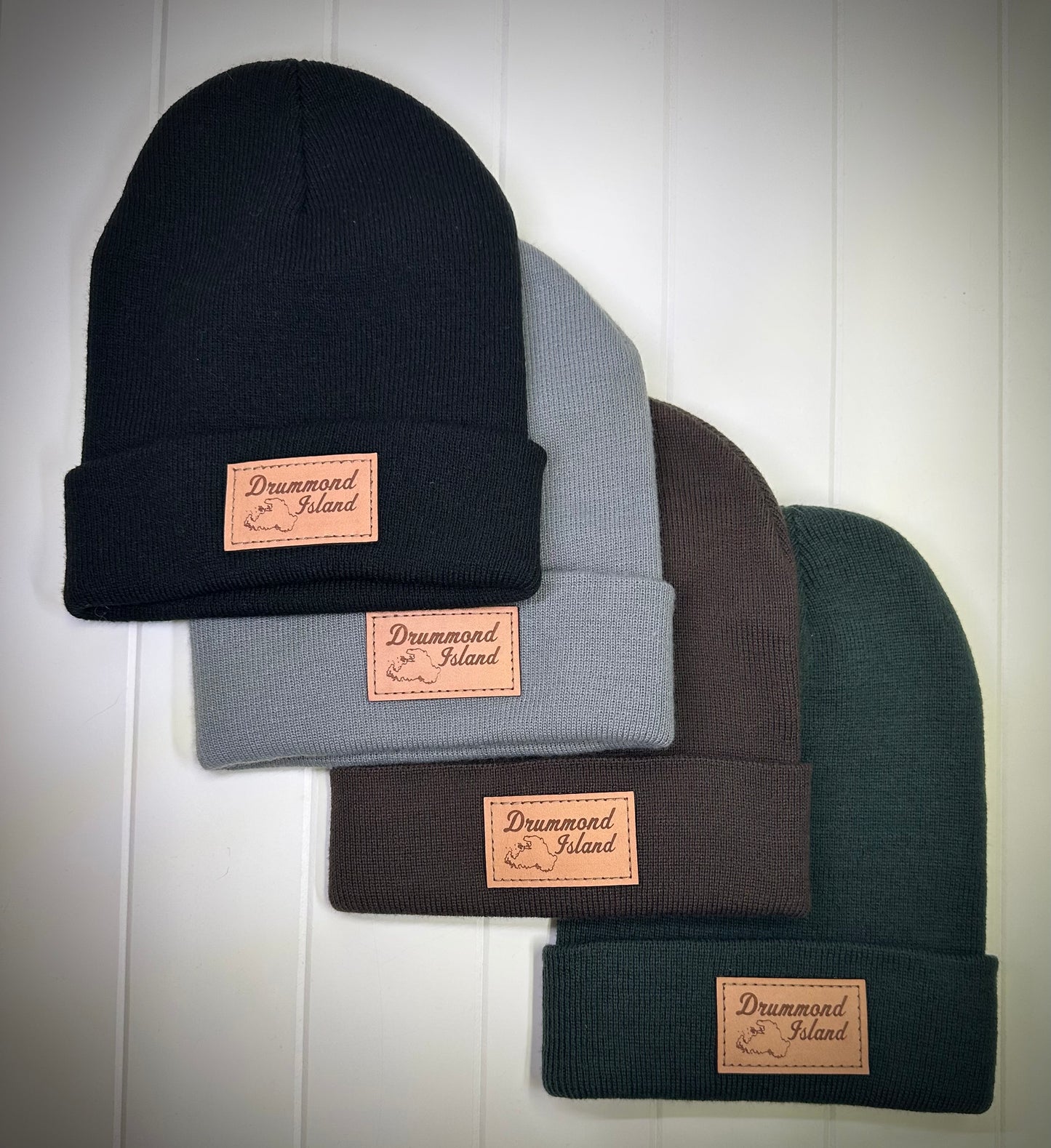 Knit Hat with DI Leather Patch