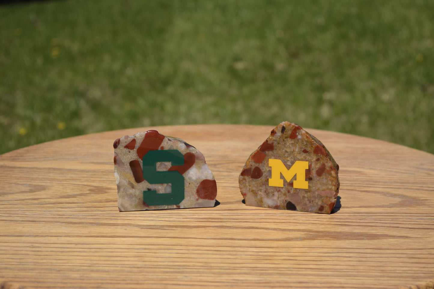 College Pride Poished Puddingstone Slab