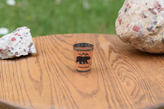 Bear Wood Grain Shot Glass