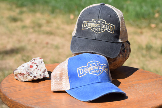 Embroidered DI Star Washed Trucker Cap