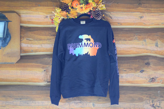 Bear Over Rainbow Drummond Island Crewneck Sweater