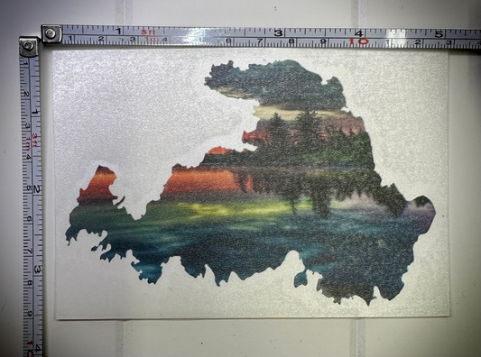 Drummond Island Watercolor-Reflection Sticker